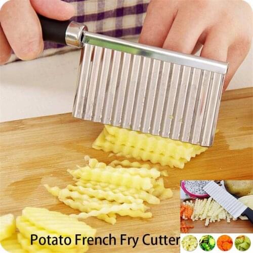 Grater Potato French Fry Cutter Stainless Steel Kitchen Accessories Wave Knife Serrated Blade Chopper Carrot Slicer cocina