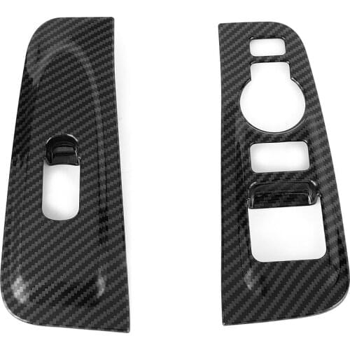 2pcs Carbons Fibers Style Window Armrest Trim Cover Prevent Car Surface From Scratches Fits For Hyundai Grand Starex H1 2019