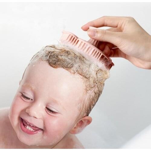 Cute Octopus Baby Care Shower Products Soft Silicone Hair Washing Brush Silicone Head Massage Brush Dispensing Shower Scalp Mass