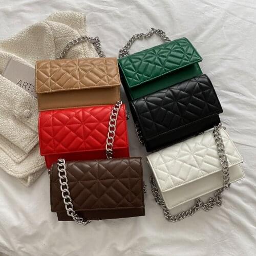 Fashion Solid Color PU Leather Women Shoulder Bags Lady Chain Bucket Purse Female Casual Crossbody Handbags