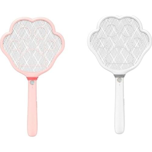 3-Layer USB Rechargeable Electric Insect Fly Bug Wasp Mosquito Swatter Mosquitoes Trap Lamp & Racket for Home Outdoor