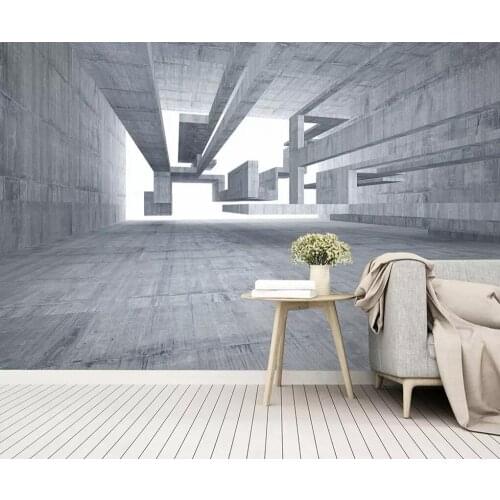 Custom mural wallpaper 3D Nordic modern minimalist geometric three-dimensional lines bedroom living room background wall