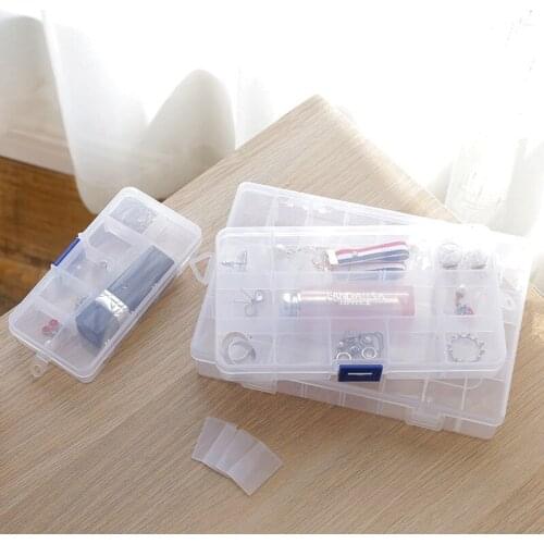 High Quality 24 Slots Grids Compartment Organizer Plastic Storage Box Case Container Adjustable Jewelry Box Display Organizer