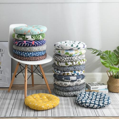 Printed Thicken Round Chair Cushion Seat Cushions Home Decor Pillows Meditation Cushion Throw Pillows Office Chair Cushion Floor