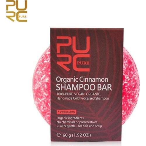 PURC Organic Handmade Cold Processed Cinnamon Shampoo Bar 100% PURE And Cinnamon Hair Shampoo No Chemicals Or Preservative