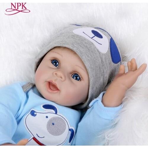 NPK Lifelike blue dog doll very soft 22inch reborn baby doll lifelike soft silicone vinyl real gentle touch