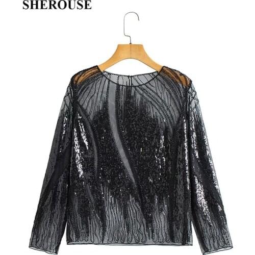 Прозрачные блузки Sherouse China At AliExpress