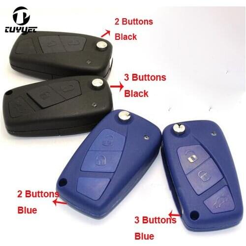 2 3 Buttons Folding Flip Remote Key Shell for Fiat Car Key Blanks Case
