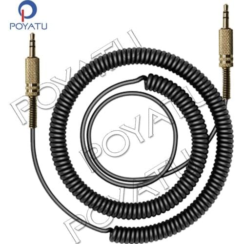 Poyatu 3.5mm Coiled Audio Cable for Marshall ACTON II STANMORE II WOBURN II STOCKWELL Bluetooth Speaker Replacement AUX Cord