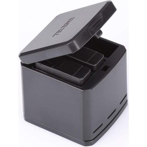TELESIN 3 Slots Multi-function Battery Charger Storage Case Charging Box 2 in 1 for GoPro Hero 5 Black Action Camera Accessories
