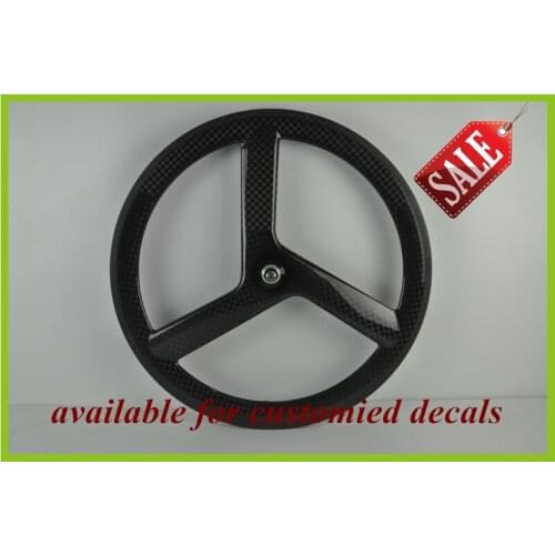 700C Carbon tri spoke wheel road bicycle carbon wheelset full tubular carbon fiber 3 spoke wheels