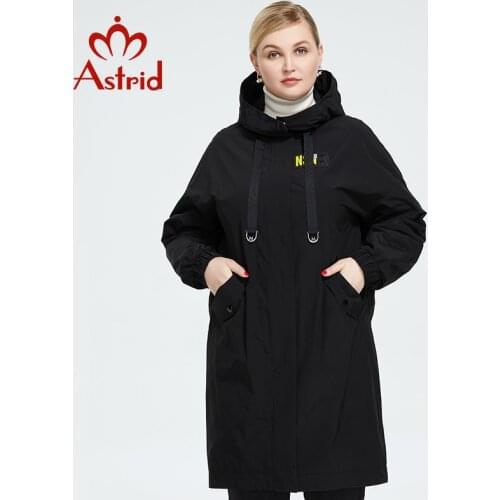 Astrid 2021 Womens Spring Autumn Trench Coat Women Jacket Oversize Zipper Outerwear female Long Windbreaker Clothing AS-9741