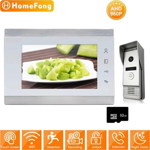 HomeFong Video intercom with wifi Wireless Doorbell Camera AHD 960P Motion Detection Recording Video Door Phone for Home
