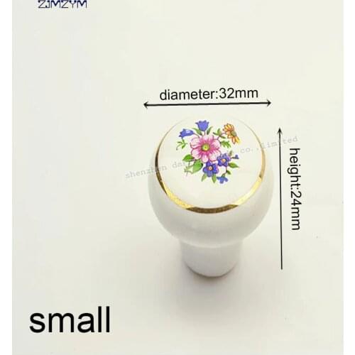 Blue Flower Vintage Ceramic Handle and Knob Cabinet Drawer Pull and Handle