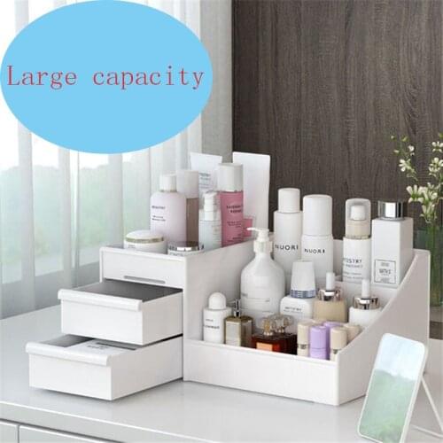 Large capacity cosmetic storage box household storage box table top jewelry nail Polish make-up drawer