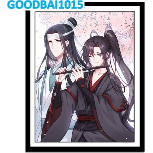 Wei Wuxian Lan Wangji 5D Diamond Painting Mosaic Diamond Embroidery Full Cross Stitch Kits Anime Mo Dao Zu Shi DIY Home Decor