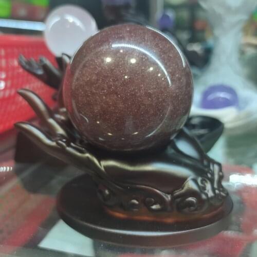 1pcs Beautiful Natural Strawberry Quartz Crystal Ball mineral crystals quartz crystal ball