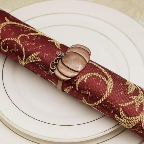 10pcs/lot Retro Halloween Pumpkin Napkin Ring Metal Napkin Ring Wedding Hotel Tableware Napkin Button Desktop Decoration