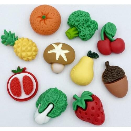 10 pcs new resin Hybrid simulation Mini Fruit flat back Cabochon Scrapbook Kawaii DIY Embellishments Accessories D15A