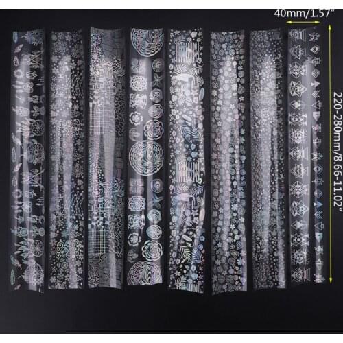 8 Pcs/Set DIY Filling Sticker UV Epoxy Resin Crafts Resin Jewelry Making Materials Colorful Reflective Glitter Shiny Handmade