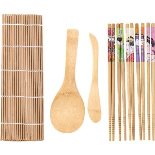 9Pcs/Set Diy Sushi Maker Set Rice Mold Kitchen Sushi Making Tool Kit Sushi Mold Cooking Tools Set For Sushi Roll Cooking Tools