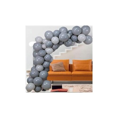 62Pcs/set Gray Balloons Garland Light Grey Dark Gray Latex Balloon Arch for Baby Shower Birthday Wedding Party Decor Supplies