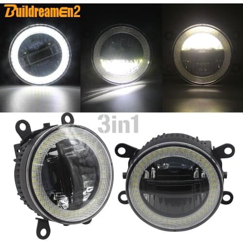 3-IN-1 Function Car Fog Light + Daytime Running Light + Angel Eye Auto Projector Lens LED Fog Lamp DRL For Acura TSX TL RDX ILX