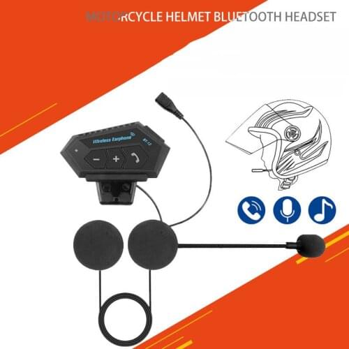 Motorcycle Wireless Bluetooth Helmet Headset Hands-free Telephone Call Kit Stereo Anti-interference BT Headset