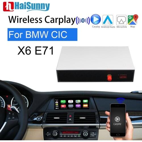 HaiSunny Wireless Carplay Retrofit For BMW X6 E71 MINI Support IOS OEM Screen Android Auto Navigation Car play NBT CIC System