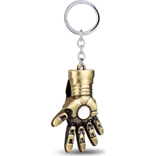 Iron Man Alloy Metal 3 Colors Hand chain Key Chain KEY RING Cosplay Accessories Saw Movie Fans super heroes TF56