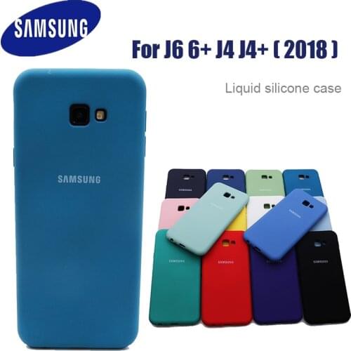 For Samsung Galaxy J4 J6 plus Case For Samsung J4+ J6+ Cover soft Liquid Silicone Phone Case For Samsung Galaxy j6 j4 plus