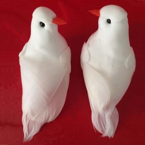 9*3*4CM,10PCS Decorative Mini Doves Artificial Foam Feathers White Birds With Magnet,Craft Bird For Home Ornaments,Wedding Decor