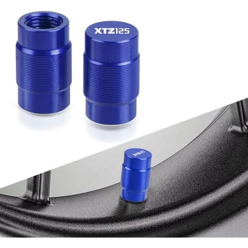 For Yamaha XTZ 125 XTZ125 2019 2018 2017 2016 With LOGO Motorcycle Accessories CNC Vehicle Wheel Tire Valve Stem Caps Covers