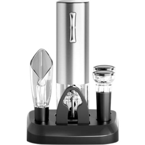 Electric Wine Bottle Opener Kit Rechargeable Automatic Corkscrew with USB Charging Cable for Wine Lover