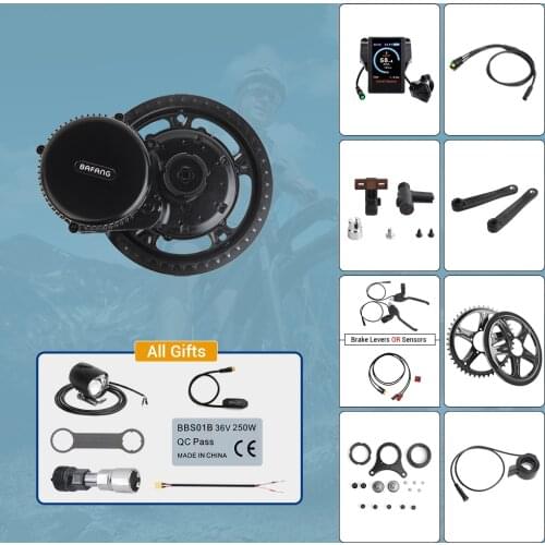 48V 750W Bafang Mid Drive Motor BBS02B Electric Bicycle EBike Conversion Kits 68-73mm E-bike 8FUN Powerful Engine Latest Versio