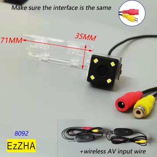 EzZHA CCD HD Night vision Wireless 4 8 12 led ccd chip Car rear view camera reverse parking for Geely Emgrand EC7