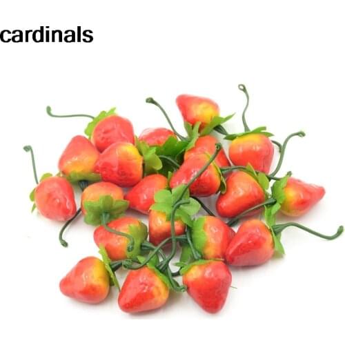 10pcs Artificial Fake Fruits and Vegetables Foam Strawber For Wedding Decoration Scrapbooking Simulation Fake Flowers