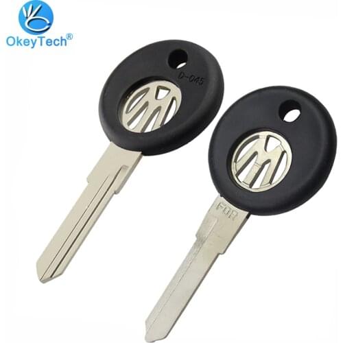 OkeyTech for VW Key Shell Uncut Blank HU49 Left/Right Blade White LED Light Key for VW MK2 MK3 Golf GTI 8V 16V Jetta GLI Golf