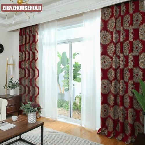 Limit Shading Fabric Windows Door Curtains Chenille Jacquard Curtains for Living Room New Chinese High Grade Curtain Fabric