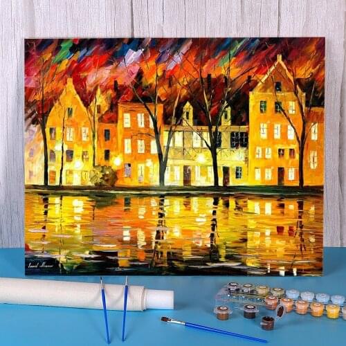 Autumn In Germany Painting By Numbers Kit Oil Paints 40*50 Canvas Pictures Home Decoration For Adults Art