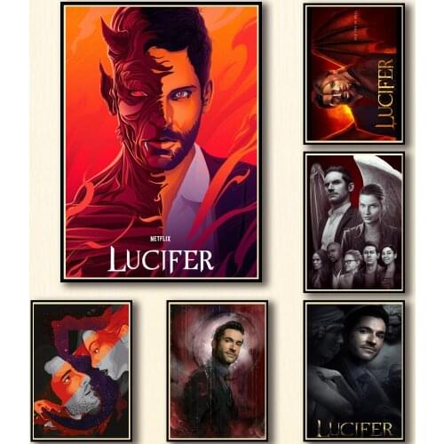26 Designs Lucifer Morningstar Whitepaper Poster HomeDecal Painting Wall Sticker for Coffee House Bar