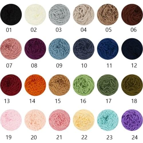 Y8AB Nature Wool Yarns Multi-color Optional DIY Craft Yarns Worsted Weight Yarn for Rug Punch Pompom Art Weaving Crochet and