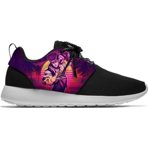 Japan Anime JoJo Bizarre Adventure Hot Funny Classic Sport Running Shoes Harajuku Breathable 3D Printed Men women Mesh Sneakers