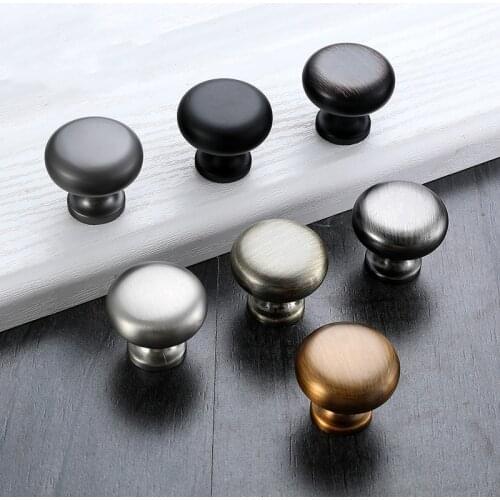 Single Hole Mini Handle Black Chrome Cabinet Door Drawer Modern Minimalist Button Furniture Wardrobe Door Handles 641