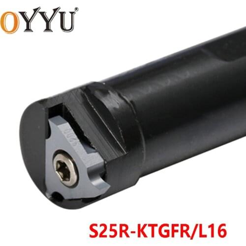 OYYU 25mm KTGFR KTGFL S25R-KTGFR16 S25R-KTGFL16 use TFG32R L Carbide Inserts Turning Tools Holder Lathe Cutter Shank CNC