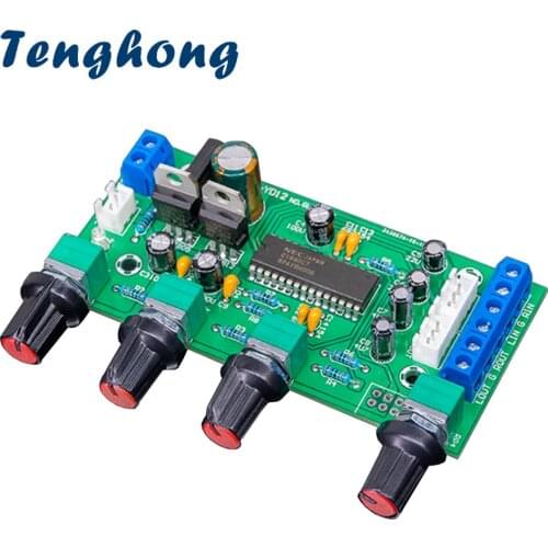 Tenghong UPC1892 Tone Power Preamplifier Board 12V HIFI Pre-level Tone Control Preamp Board For Home Theater Sound Amplifier DIY