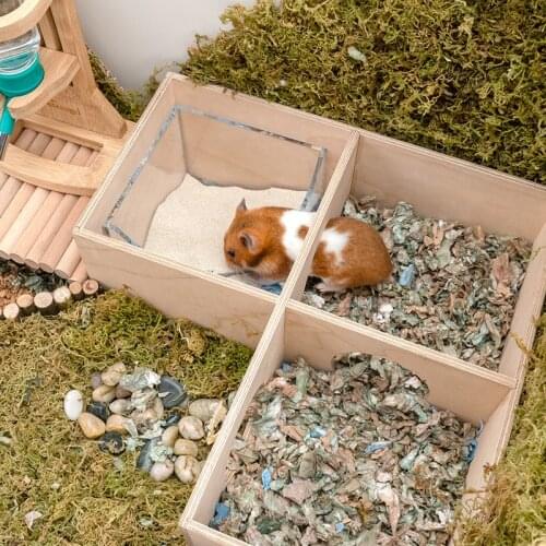 Pet Hamster Small Animal Accessories Feeding Supplies Cages Toys Hamster Djungarian Hamster Acrylic Toilet Bath Sand Basin