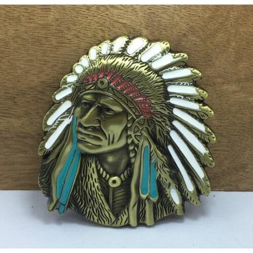 BuckleClub wholesale retro zinc alloy jeans gift belt buckle FP-01636-2 antique brass finish for men 4cm width loop