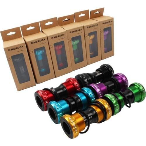 Retail Mountain Bike Colorful Bottom Bracket Axle Integrated Hollow BB Bicycle Threaded Screw-in Center Axle