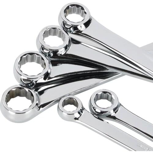 Less Effort Aviation Wrench Metric 6-Piece Extra Long Double Box End Wrench Set M0XC